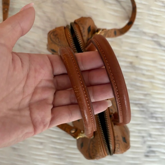 Authentic MCM Mini Speedy Boston Cognac Bag - Picture 8 of 10